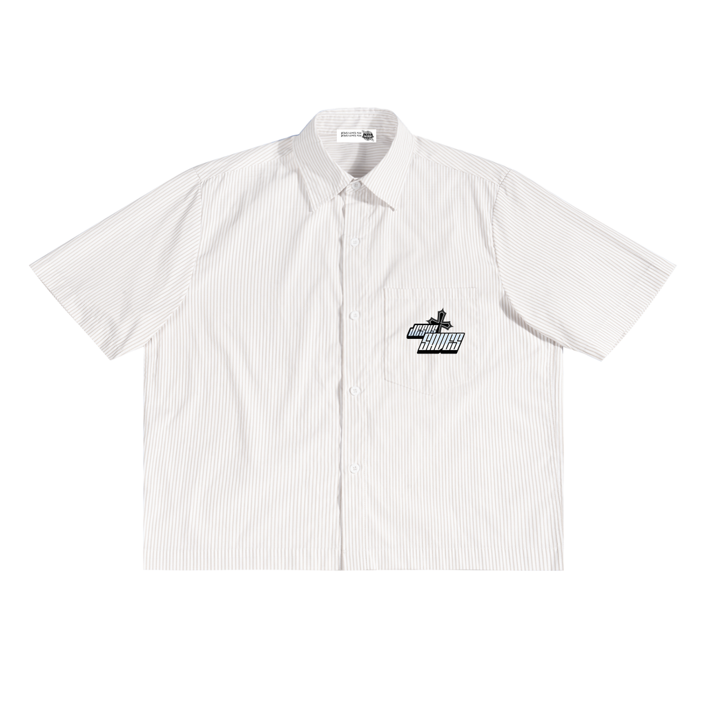 Oversized Vertical Stripe Boxy Shirt